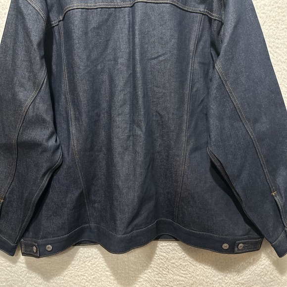 LEVI'S Trucker Jacket Men's Size 5XL Rigid Blue Denim Dark Wash Long Sleeve - Picture 9 of 15